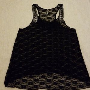 Black Lace Wallflower Shirt